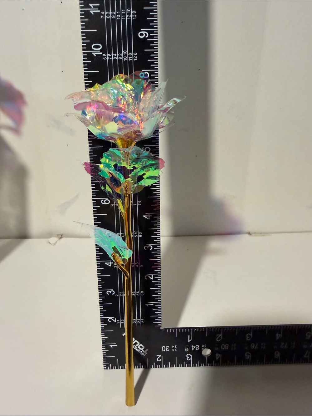 Iridescent Floral Bouquet Decorative Accent - Purple, Teal, Clear - Picture 3 of 3